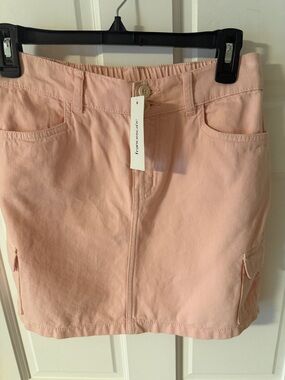 NWT Harper Heritage Francesca’s cotton cargo miniskirt peach Medium